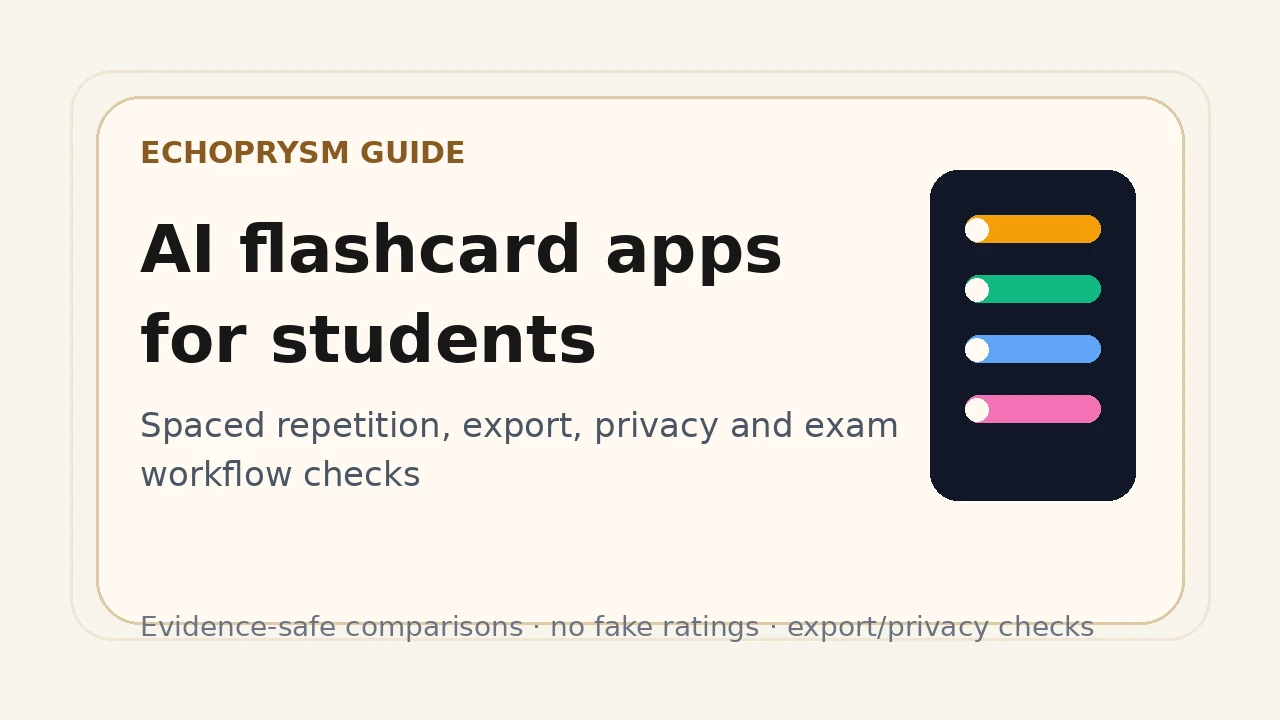 Bästa AI-flashcard-appar för studenter 2026